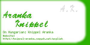 aranka knippel business card